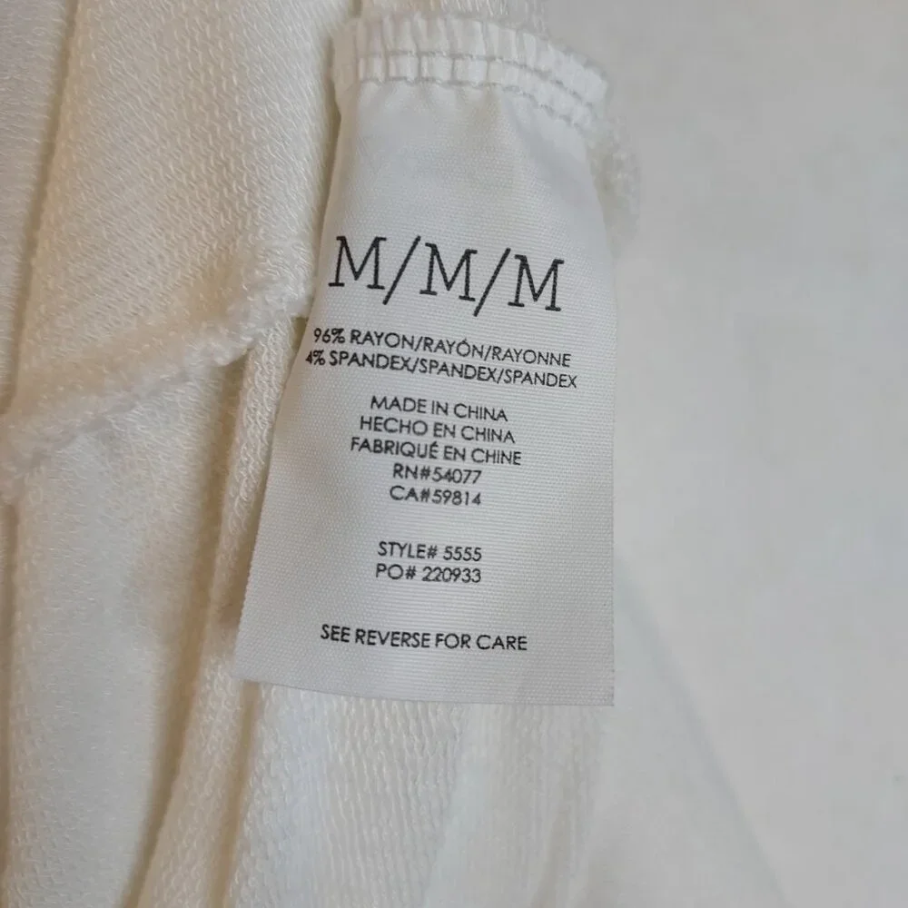 CAbi Around The Clock Center Shirt Womens M White Long Sleeve Open Back Top 5555 - Picture 14 of 15